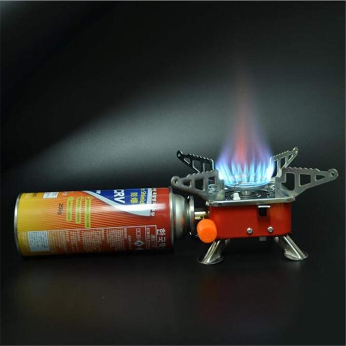 Emergency Portable Folding Mini Gas Stove Burner With Cylinder