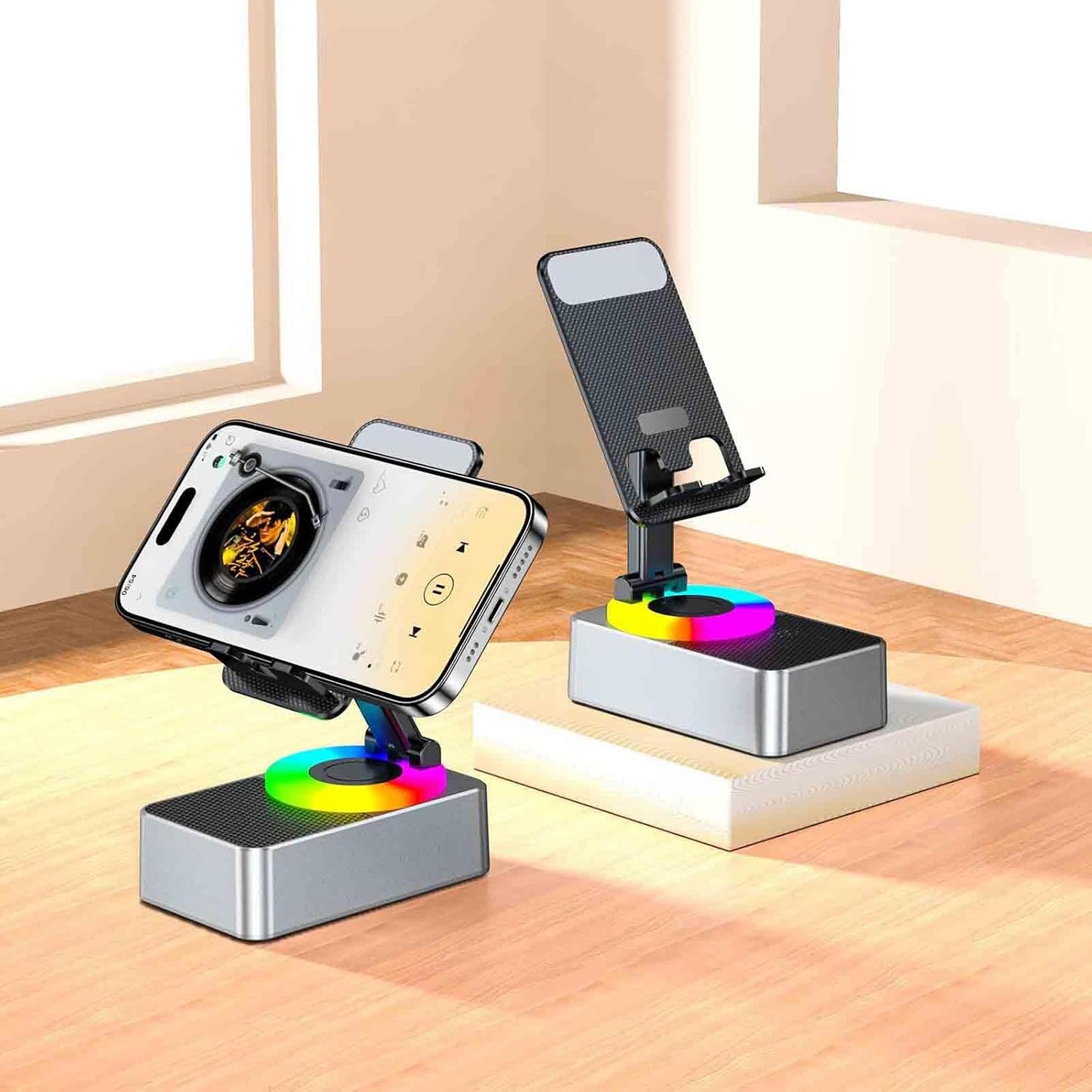 10,000 mAh Power Bank + Bluetooth Speaker + Mobile Stand+ RGB Light