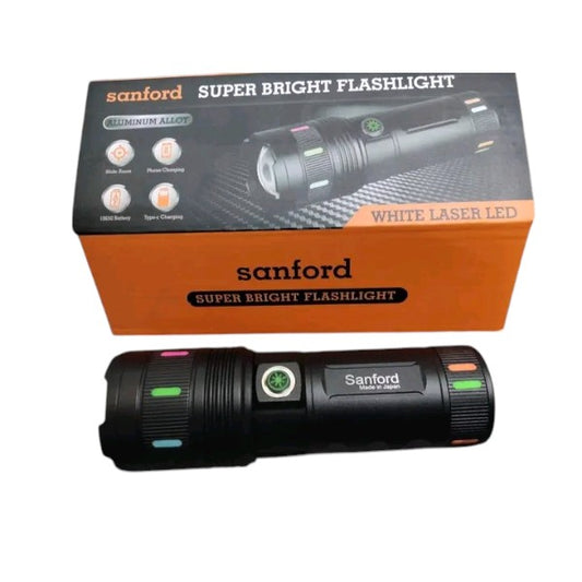 LED Torch Light With  18650 Mah Power Bank