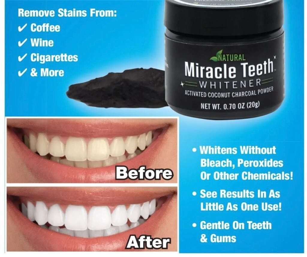 Miracle Teeth Whitener  The Natural Way to Whiten Teeth – No Bleach, No Peroxide!