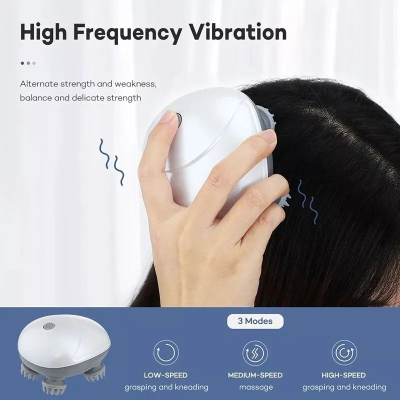 Smart Scalp Massager – রেড লাইট থেরাপি + ডিপ ভাইব্রেশন প্রযুক্তি সমৃদ্ধ