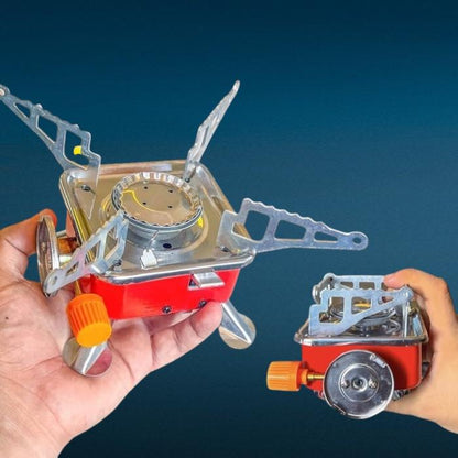 Emergency Portable Folding Mini Gas Stove Burner With Cylinder