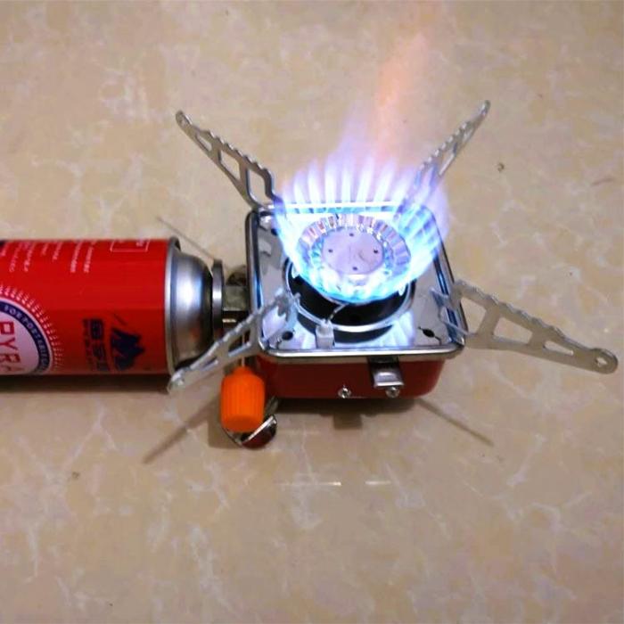 Emergency Portable Folding Mini Gas Stove Burner With Cylinder
