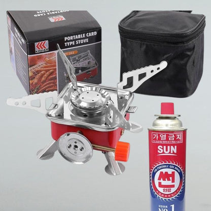 Emergency Portable Folding Mini Gas Stove Burner With Cylinder
