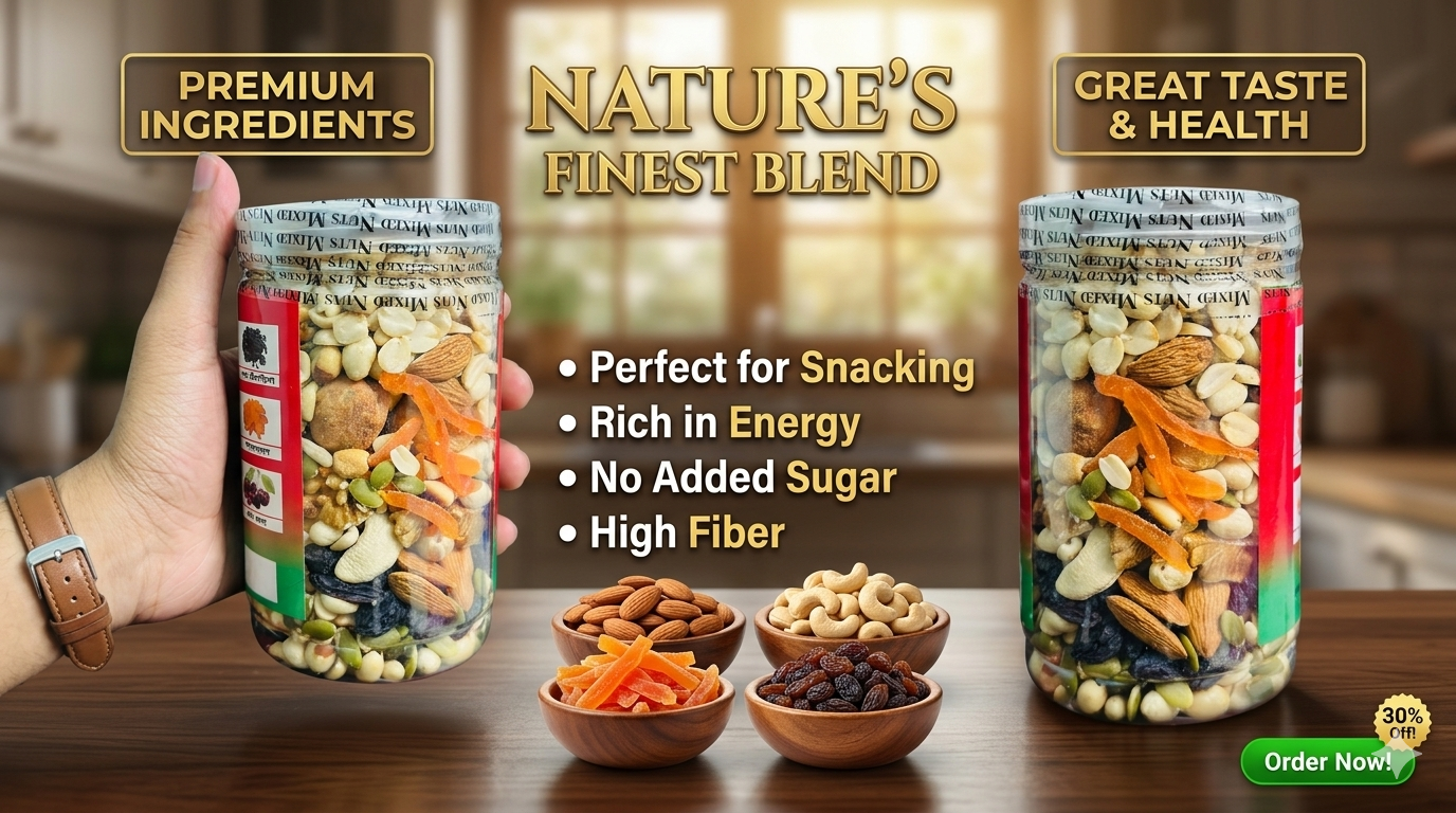 Nuty & Mixed (8 in 1) প্রিমিয়াম মিক্সড বাদাম