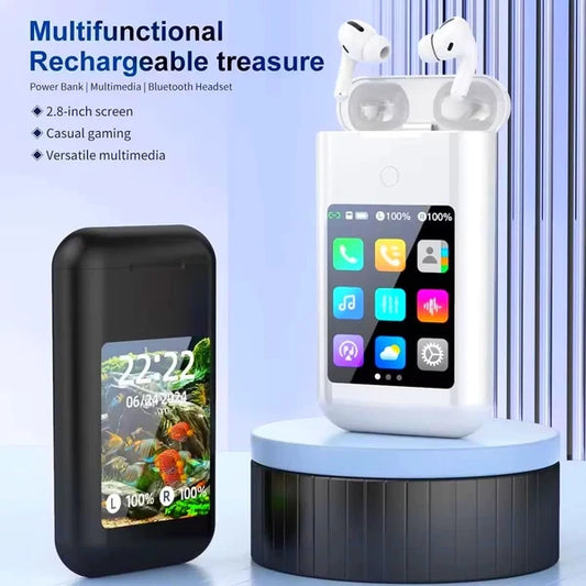 A98 BOX - 8000mAh Power Bank+Earbuds- (ANC/ ENC Supported)+Touch Screen