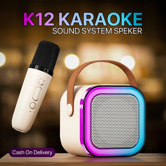 K12+ Karaoke Bluetooth Speaker With 1 Wireless Microphone