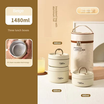 3 Layer Lunch Box Set (3 Pcs + Free Carry Bag)