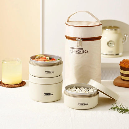 3 Layer Lunch Box Set (3 Pcs + Free Carry Bag)