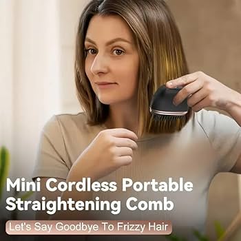 Wireless Portable Hair Straightener Comb