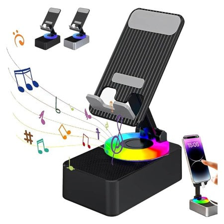 4-In-1 Bluetooth Speaker+Phone Stand+Powerbank+RGB Light (WYS-2301BT)