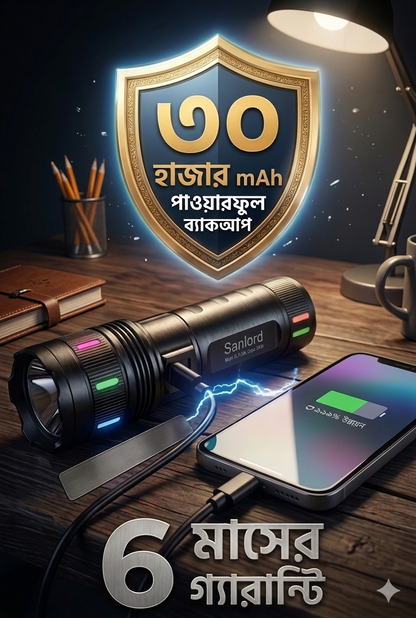 30,000 mAh Power Bank With LED Torch Light