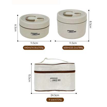 4 Layer Lunch Box Set (4 Pcs + Free Carry Bag)