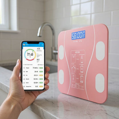 Smart Bluetooth Body Weight Scale – BMI, Body Fat & Health Analyzer