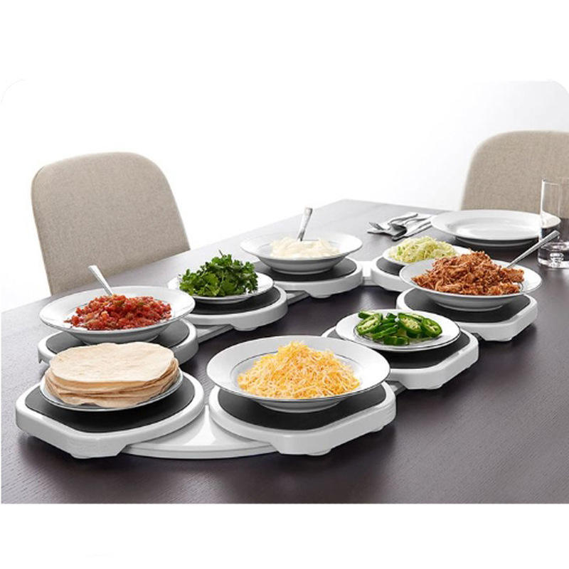 Portable Rotating Dining Table Tray for Rectangular Tables