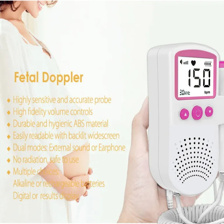 Fetal Doppler for Pregnant Woman, Baby Heart Rate Monitor