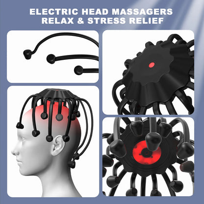 Portable Electric Scalp Massager with 8 Finger Contacts Head massage