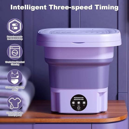 12L Foldable Portable Washing Machine | Mini Washer for Home & Travel