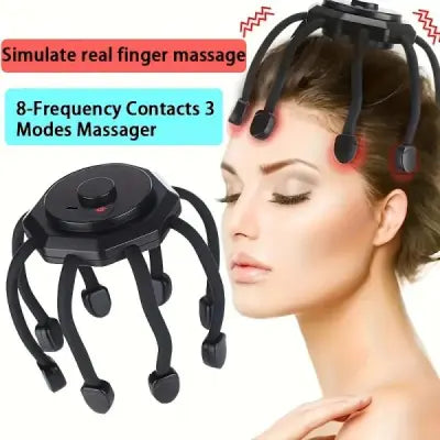 Portable Electric Scalp Massager with 8 Finger Contacts Head massage