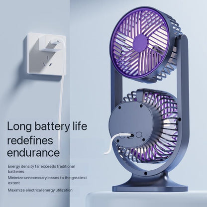 Double Power Cooling – Rechargeable Portable Fan