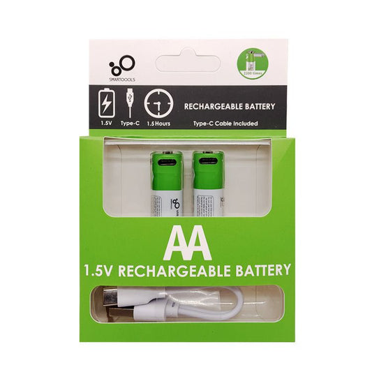 Smart Rechargeable Batteries Type-C (2-Pcs Set)