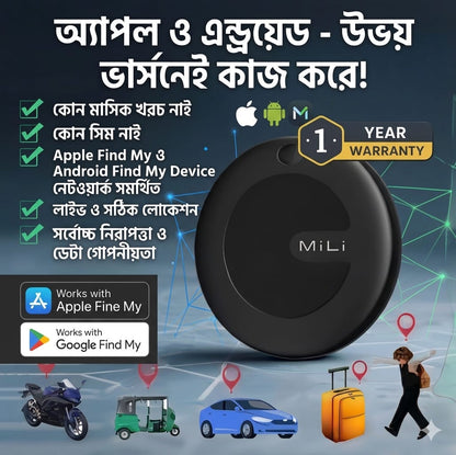 MiLi MiTag Android+Iphone Supported Location Tracker (Duo)