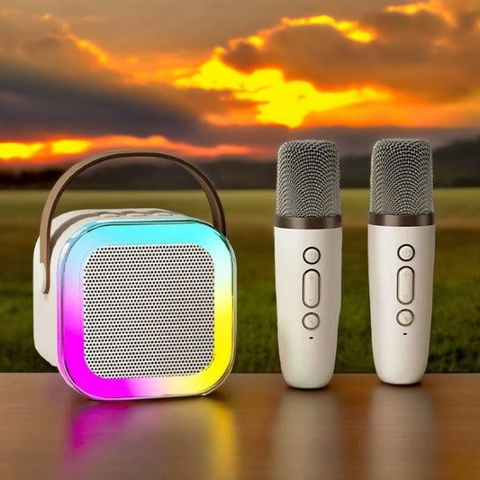 K12+ Karaoke Bluetooth Speaker With 2 Wireless Microphone
