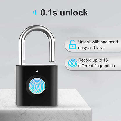 Keyless Smart Fingerprint Lock - USB Charging With Waterproof