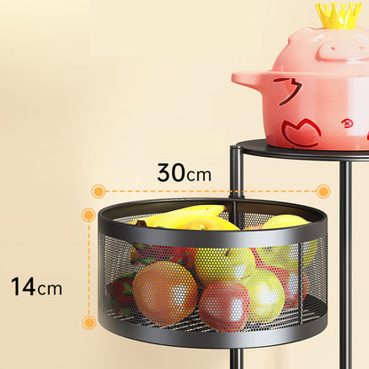 5 Layer Round Rotating Vegetable & Fruit Rack (360° Spin Design)