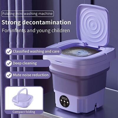 12L Foldable Portable Washing Machine | Mini Washer for Home & Travel